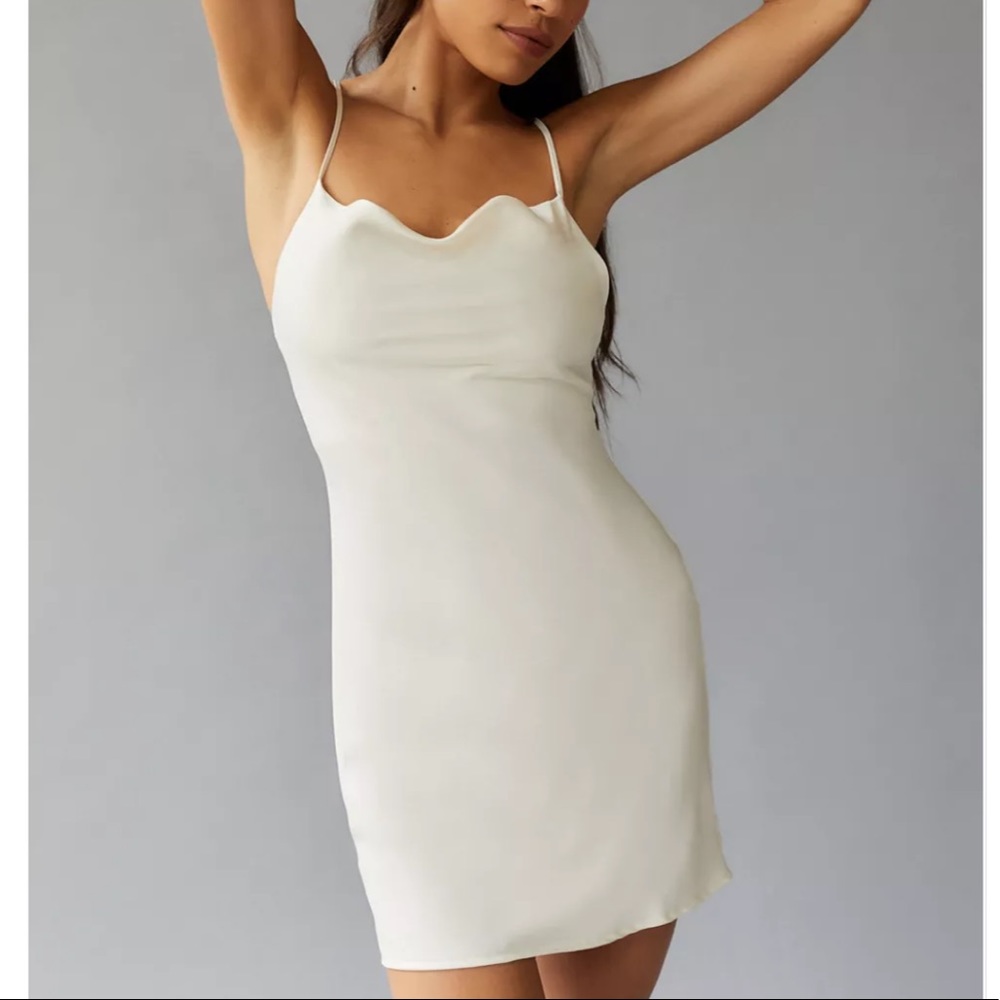Urban Outfitters white silk dress